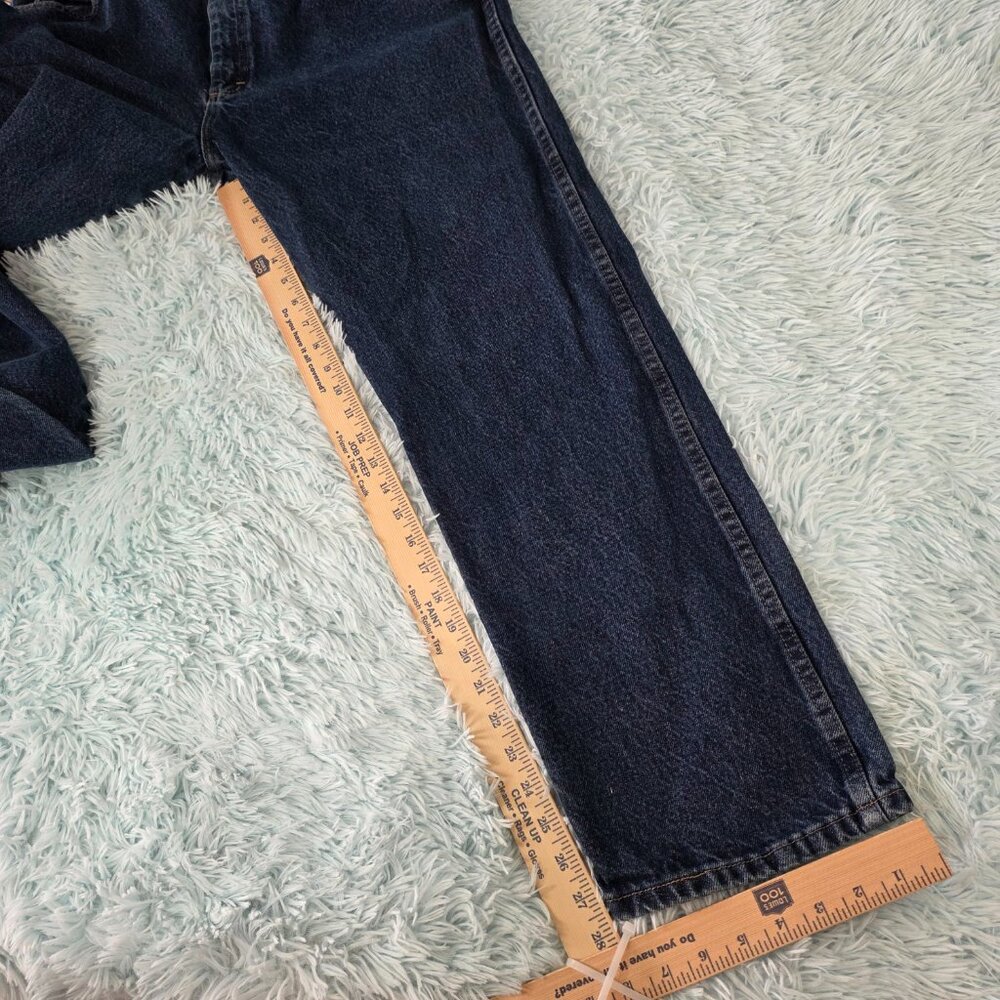 Wrangler 96501MR Dark Wash Regular Fit Straight Leg Jeans - 38x30 - Picture 7 of 9